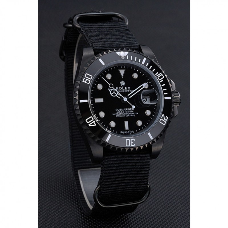 pistola acampar paridad Rolex Submariner Negro correa de nylon 622006 – Replicas relojes suizos