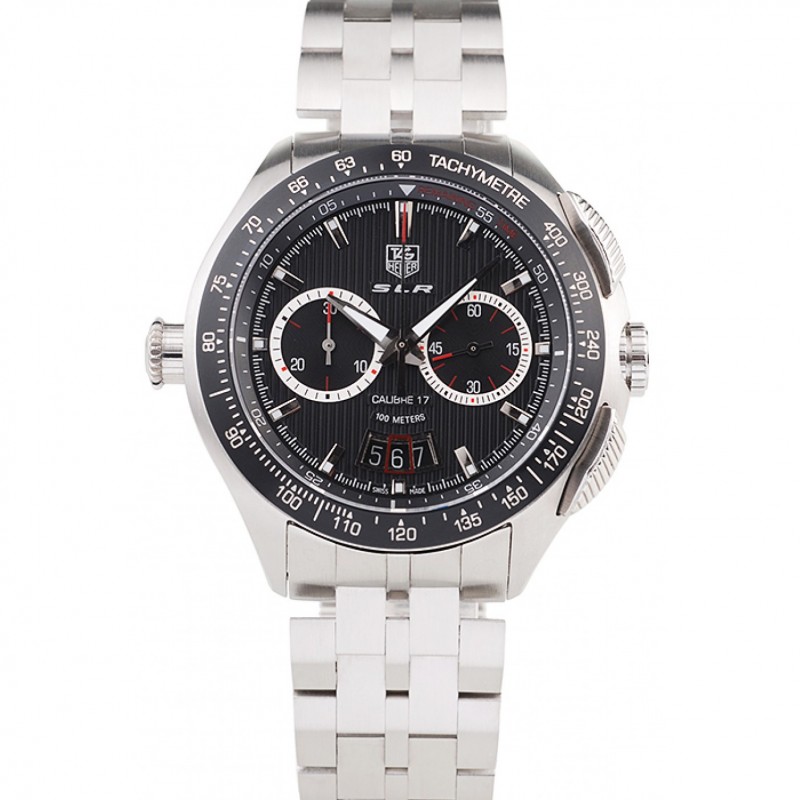 Tag Heuer Suizo Dial SLR taqu metro Bisel de acero inoxidable