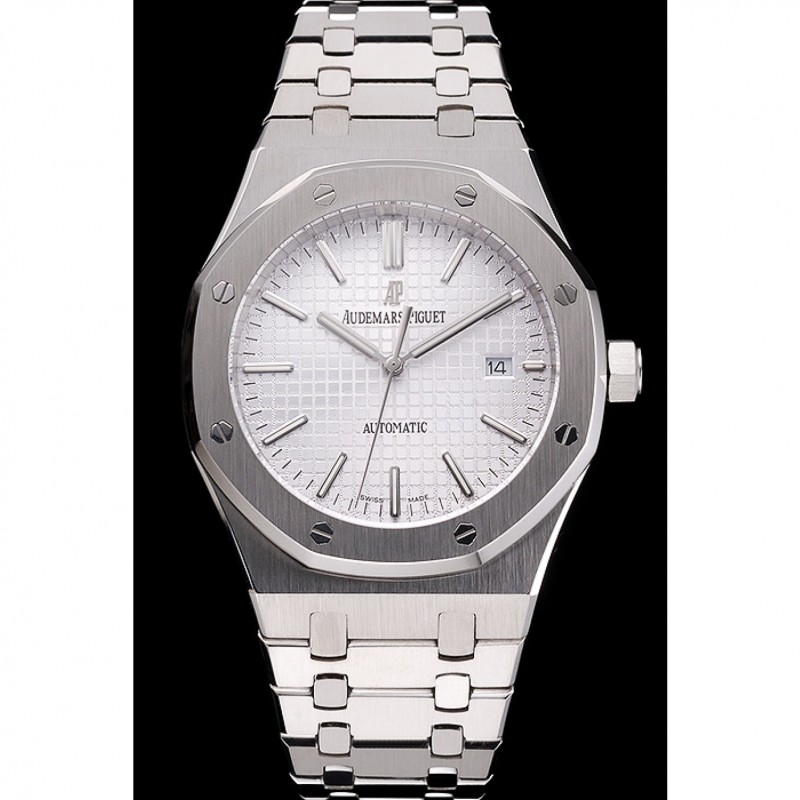 Suiza Audemars Piguet Royal Oak Esfera Blanca caja de acero